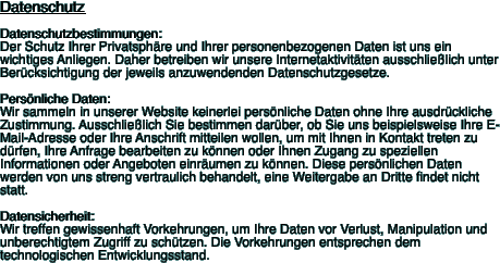 Datenschutz